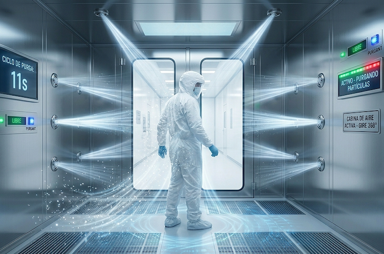 duchas de aire y sistemas de bioseguridad