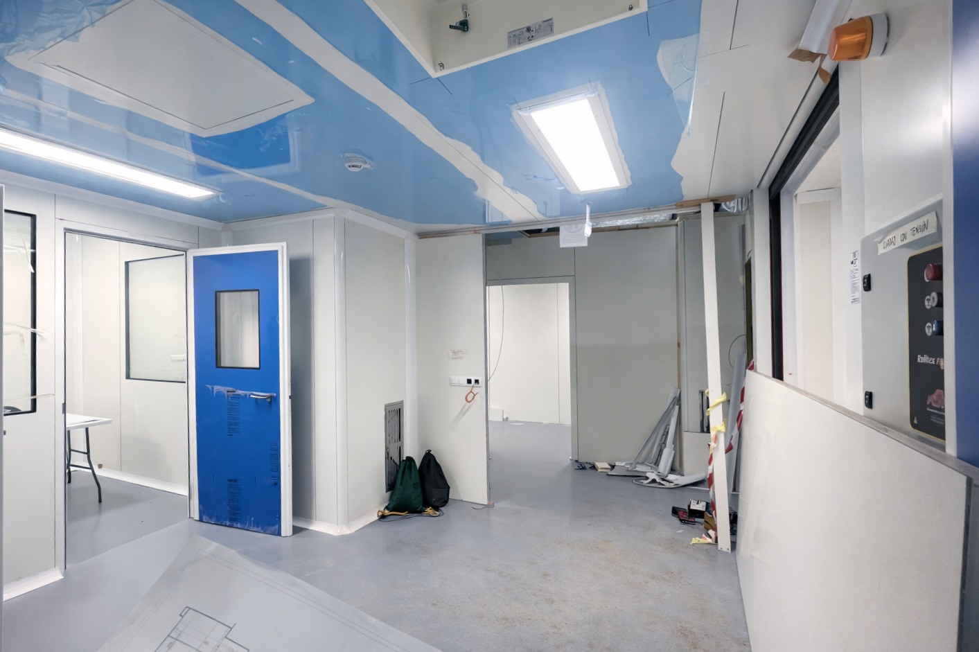 Salas limpias para líneas de fabricación farmacéutica